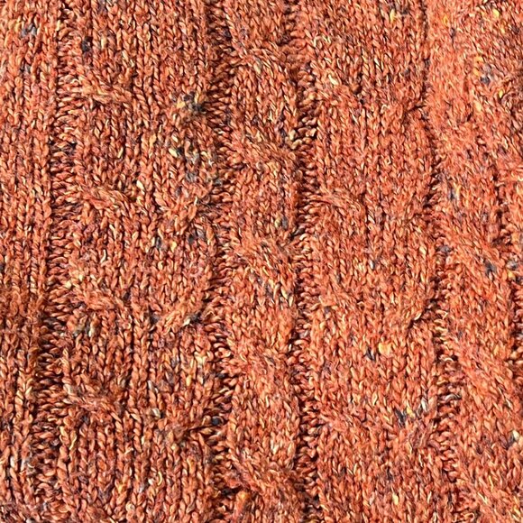 Vintage Cable Knit Wool Blend Cardigan Sweater Oversized Rustic Fall Winter Cozy - Picture 9 of 10